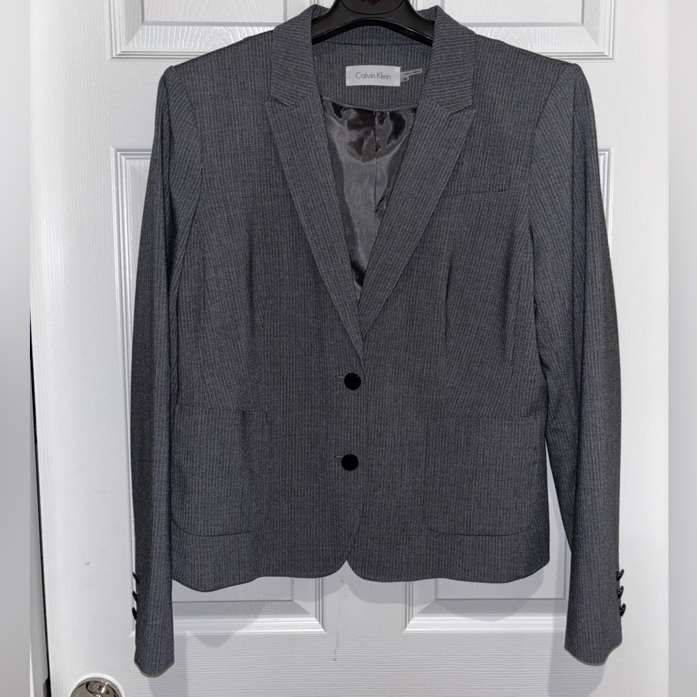 Women's pinstripe Calvin Klein 
Blazer Sz 16
